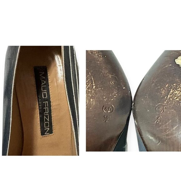 Vintage Maud Frizon Dark Gray Pumps with Bow, Size 40.5 EU - Picture 9 of 15